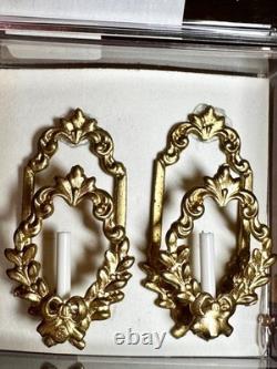 Dolls house miniature 112 ARTISAN pair of wall sconce lights by BROOKE TUCKER