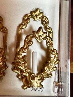 Dolls house miniature 112 ARTISAN pair of wall sconce lights by BROOKE TUCKER