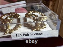 Dolls house miniature 112 ARTISAN pair of wall sconce lights by BROOKE TUCKER