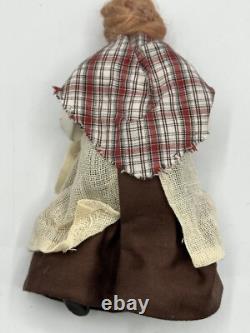 Dolls house miniature 112 ARTISAN peasant lady doll FULL POSEABLE