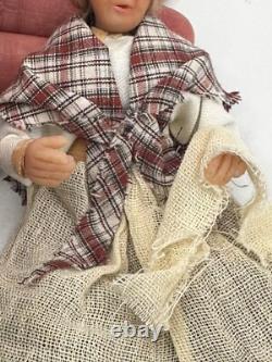Dolls house miniature 112 ARTISAN peasant lady doll FULL POSEABLE