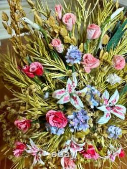 Dolls house miniature 112 ARTISAN pedestal flower arrangement