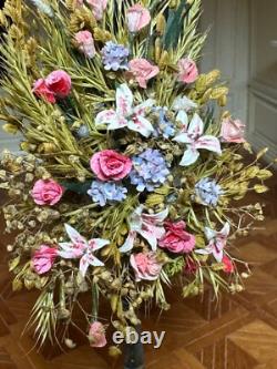 Dolls house miniature 112 ARTISAN pedestal flower arrangement