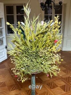 Dolls house miniature 112 ARTISAN pedestal flower arrangement