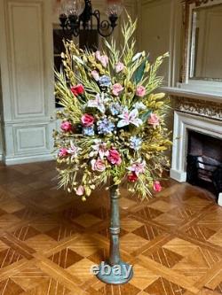 Dolls house miniature 112 ARTISAN pedestal flower arrangement