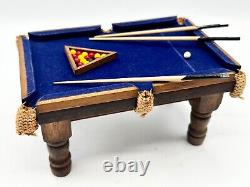 Dolls house miniature 112 ARTISAN pool table SIGNED