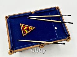 Dolls house miniature 112 ARTISAN pool table SIGNED