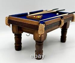 Dolls house miniature 112 ARTISAN pool table SIGNED