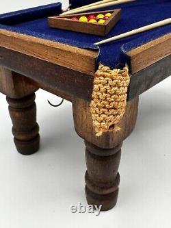 Dolls house miniature 112 ARTISAN pool table SIGNED