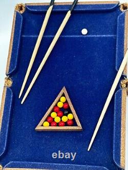 Dolls house miniature 112 ARTISAN pool table SIGNED