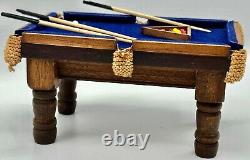 Dolls house miniature 112 ARTISAN pool table SIGNED