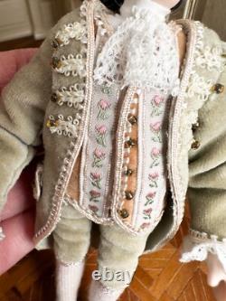 Dolls house miniature 112 ARTISAN porcelain Georgian gentleman doll POSEABLE