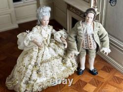 Dolls house miniature 112 ARTISAN porcelain Georgian gentleman doll POSEABLE