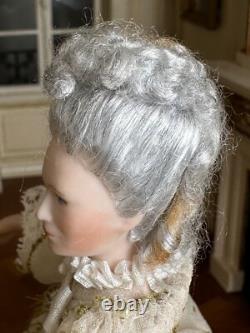 Dolls house miniature 112 ARTISAN porcelain Georgian lady doll POSEABLE