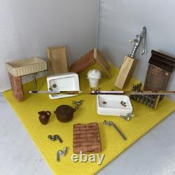 Dolls house miniature 112 ARTISAN porcelain Scullery set by LENHAM POTTERY