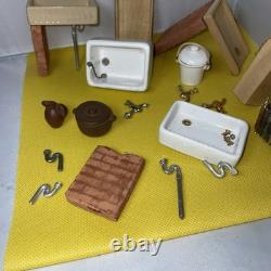 Dolls house miniature 112 ARTISAN porcelain Scullery set by LENHAM POTTERY