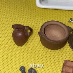 Dolls house miniature 112 ARTISAN porcelain Scullery set by LENHAM POTTERY