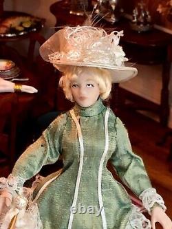Dolls house miniature 112 ARTISAN porcelain Victorian lady doll