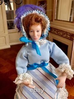 Dolls house miniature 112 ARTISAN porcelain Victorian lady doll