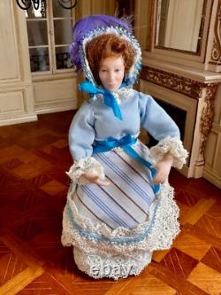 Dolls house miniature 112 ARTISAN porcelain Victorian lady doll