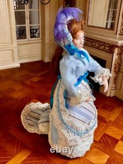 Dolls house miniature 112 ARTISAN porcelain Victorian lady doll