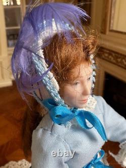 Dolls house miniature 112 ARTISAN porcelain Victorian lady doll