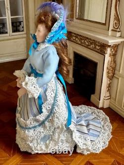 Dolls house miniature 112 ARTISAN porcelain Victorian lady doll