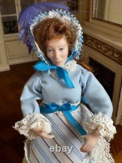 Dolls house miniature 112 ARTISAN porcelain Victorian lady doll