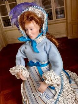 Dolls house miniature 112 ARTISAN porcelain Victorian lady doll