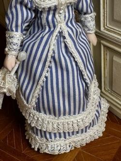 Dolls house miniature 112 ARTISAN porcelain Victorian lady doll by ANN LUCAS Dolls house miniature 112 ARTISAN porcelain Victorian lady doll by ANN LUCAS