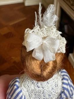 Dolls house miniature 112 ARTISAN porcelain Victorian lady doll by ANN LUCAS