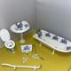 Dolls House Miniature 112 Artisan Porcelain Bath Room Set By Lenham Pottery