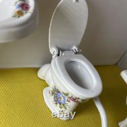 Dolls house miniature 112 ARTISAN porcelain bath set by LENHAM POTTERY