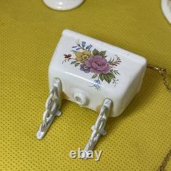 Dolls house miniature 112 ARTISAN porcelain bath set by LENHAM POTTERY