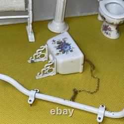Dolls house miniature 112 ARTISAN porcelain bedroom set by LENHAM POTTERY