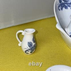 Dolls house miniature 112 ARTISAN porcelain bedroom set by LENHAM POTTERY