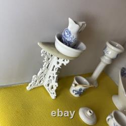 Dolls house miniature 112 ARTISAN porcelain bedroom set by LENHAM POTTERY