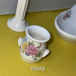 Dolls house miniature 112 ARTISAN porcelain bedroom set by LENHAM POTTERY