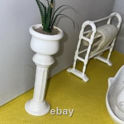 Dolls house miniature 112 ARTISAN porcelain bedroom set by LENHAM POTTERY