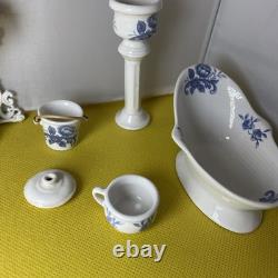 Dolls house miniature 112 ARTISAN porcelain bedroom set by LENHAM POTTERY