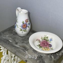 Dolls house miniature 112 ARTISAN porcelain bedroom set by LENHAM POTTERY