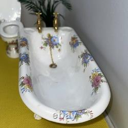 Dolls house miniature 112 ARTISAN porcelain bedroom set by LENHAM POTTERY