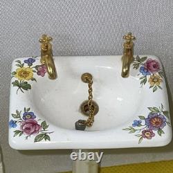 Dolls house miniature 112 ARTISAN porcelain bedroom set by LENHAM POTTERY
