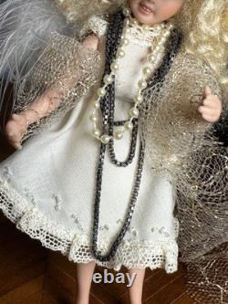 Dolls house miniature 112 ARTISAN pretty porcelain girl doll playing dress-up