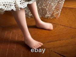 Dolls house miniature 112 ARTISAN pretty porcelain girl doll playing dress-up
