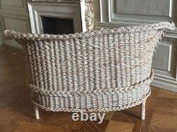 Dolls house miniature 112 ARTISAN rattan sofa + chairs set