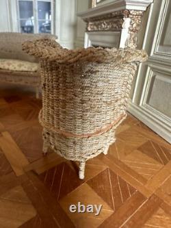 Dolls house miniature 112 ARTISAN rattan sofa + chairs set