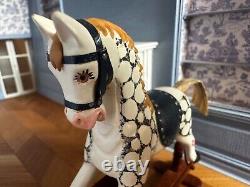 Dolls house miniature 112 ARTISAN rocking horse by D BROGDEN nursery / toys