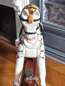 Dolls house miniature 112 ARTISAN rocking horse by D BROGDEN nursery / toys