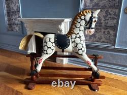 Dolls house miniature 112 ARTISAN rocking horse by D BROGDEN nursery / toys